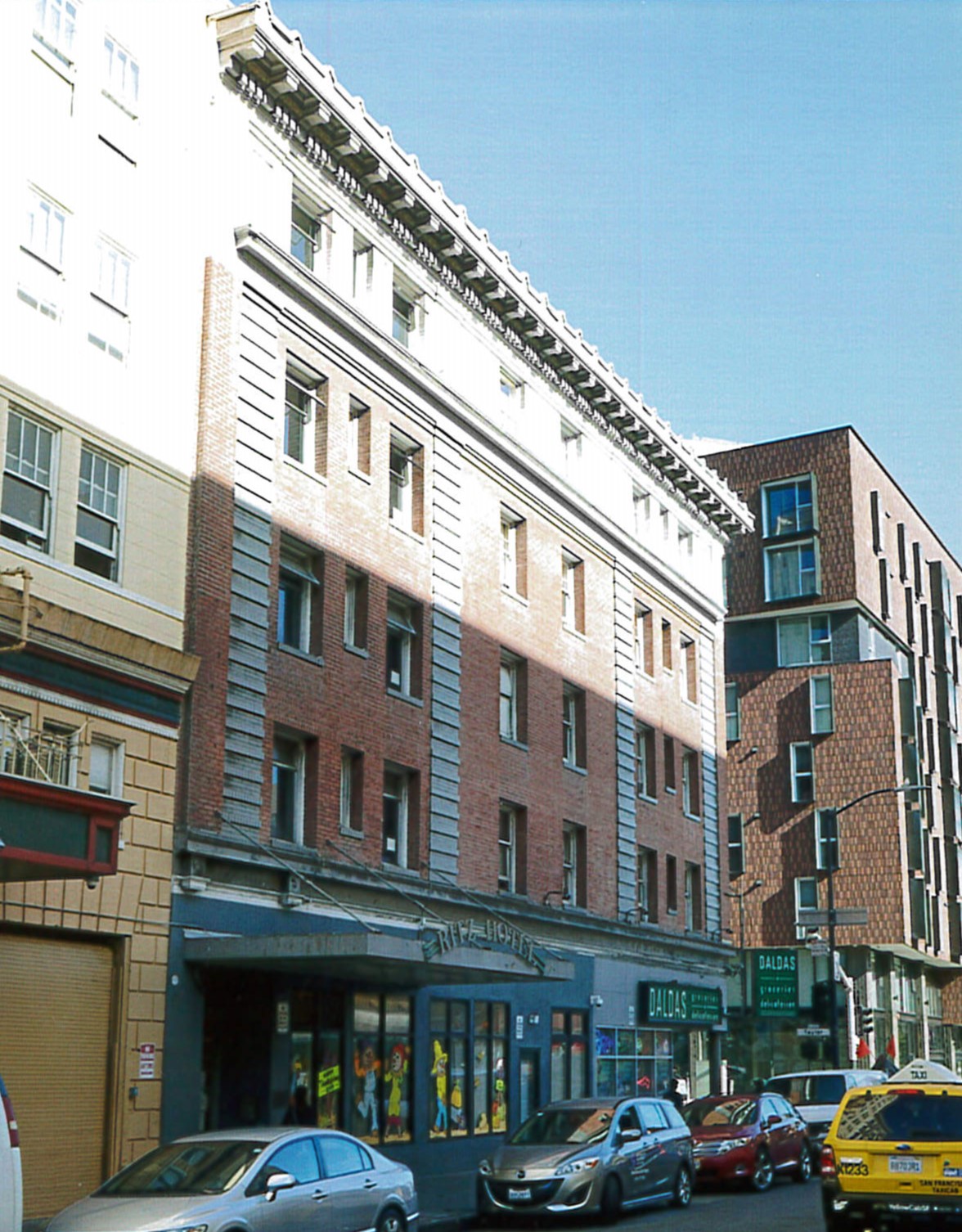 Eddy Street view of building facade 